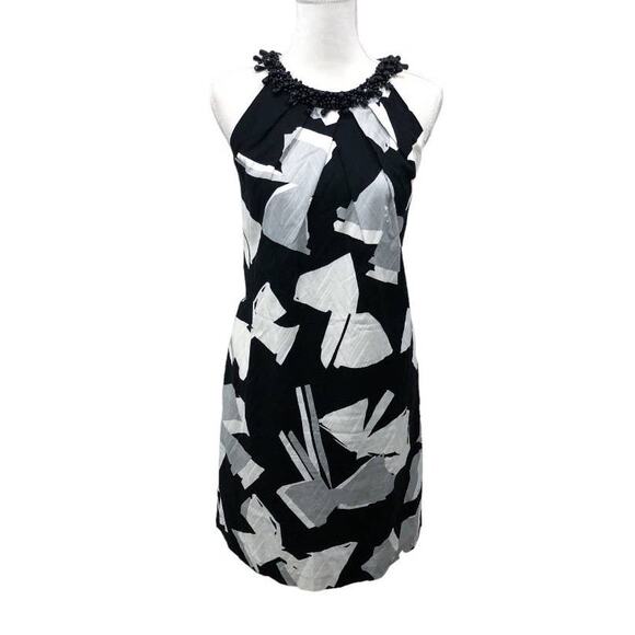 Chetta B Beaded Neck Mock Halter Sheath Dress - Picture 11 of 11